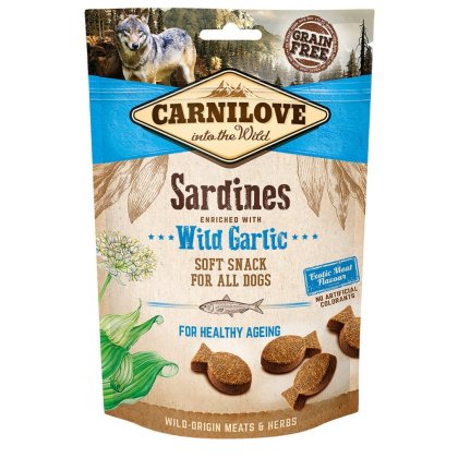 Snack de Sardinha e alho selvagem Carnilove - 200g