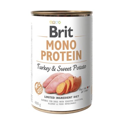 Alimento úmido Monoproteico Brit sabor Peru e Batata Doce - 400g