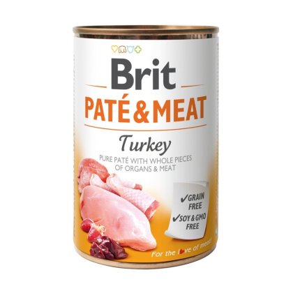 Alimento úmido Paté&Meat Brit sabor Peru - 400g