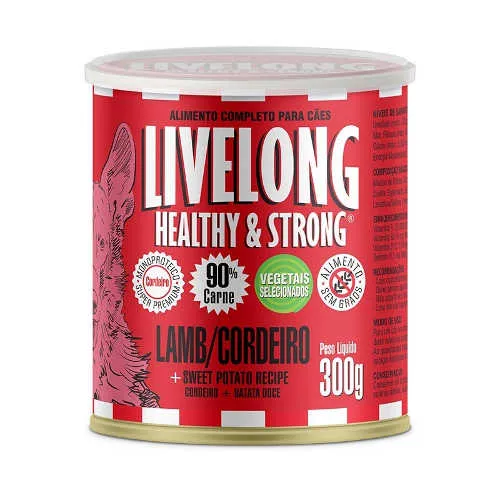 Alimento Natural Livelong Sensitive sabor cordeiro - 300g