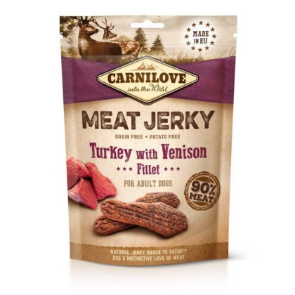 Snack Meat Jerky Peru e Carne de cervo Carnilove - 100g